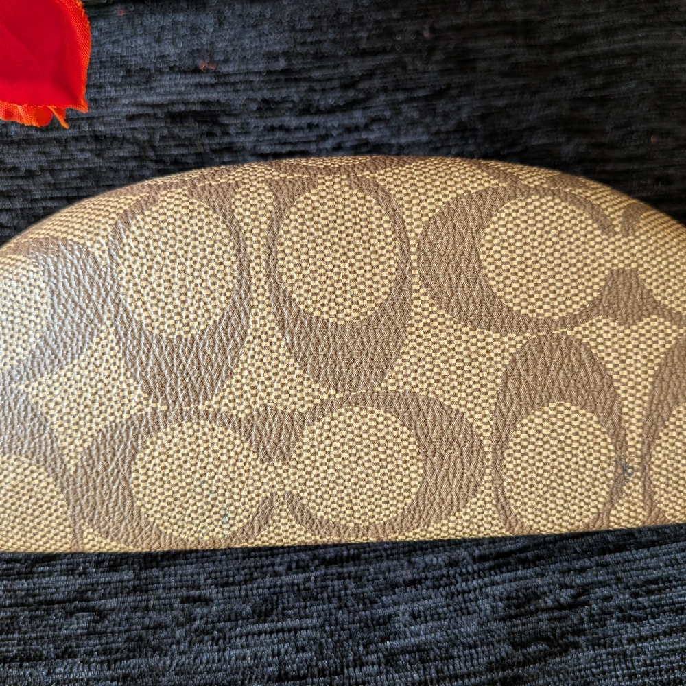 Coach Brown and Tan Glasses Case
